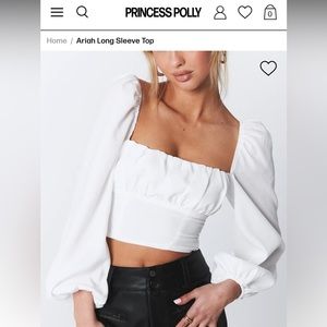 Princess Polly Women’s, size 4 White Top